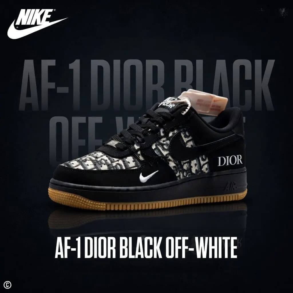 Nike AF-1 Dior Black Off-White — Savageon Bangladesh