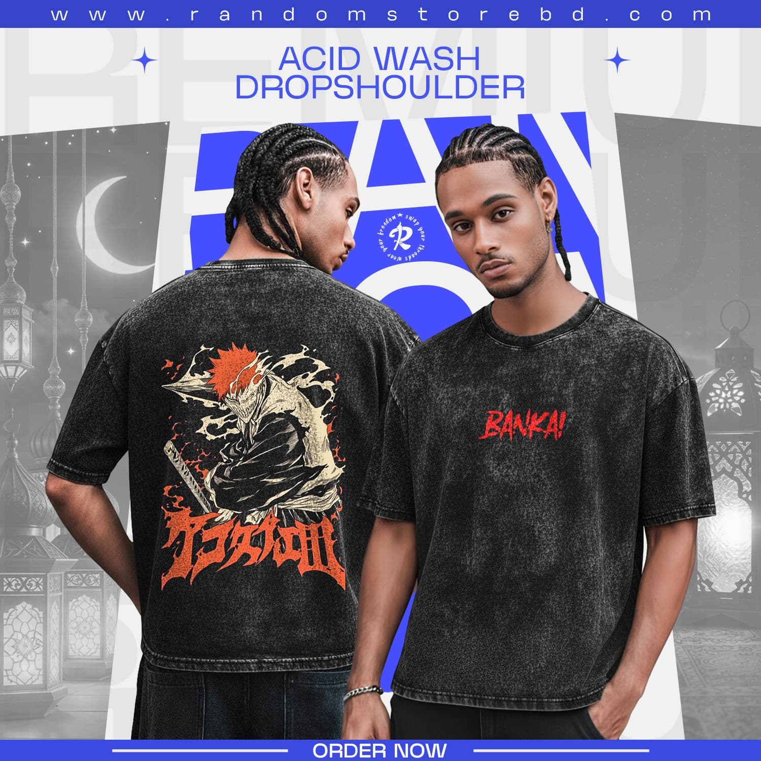 Bleach — Bankai Acid Wash — Black — Savageon Bangladesh