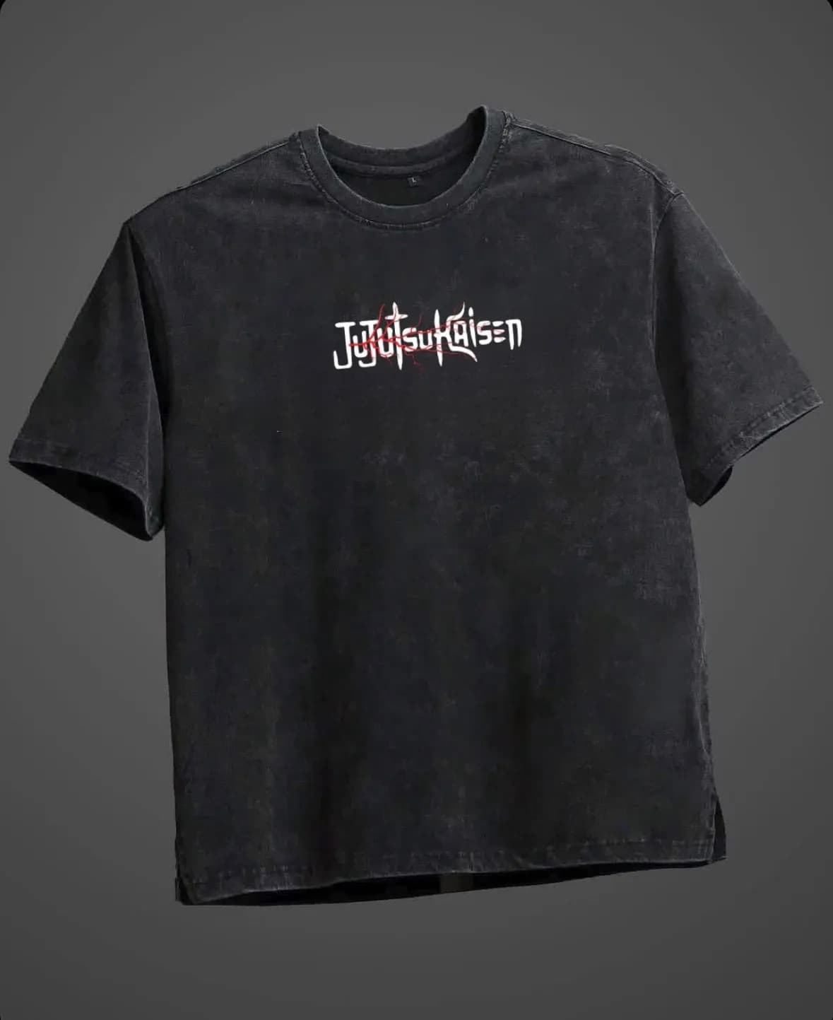 Jujutsu Kaisen Logo Acid Wash — Black — Savageon Bangladesh
