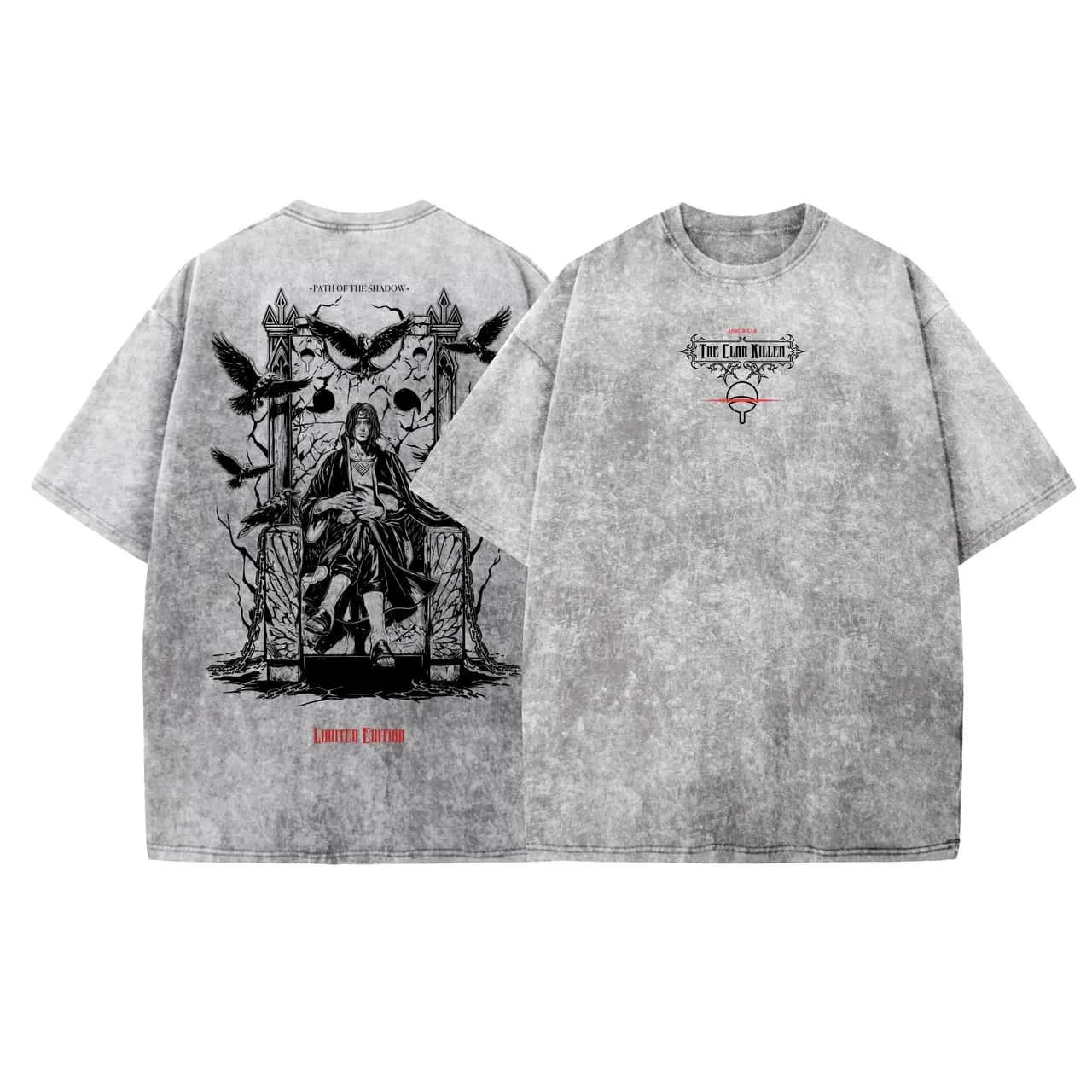 Naruto — Itachi Clan Killer Acid Wash — Grey — Savageon Bangladesh