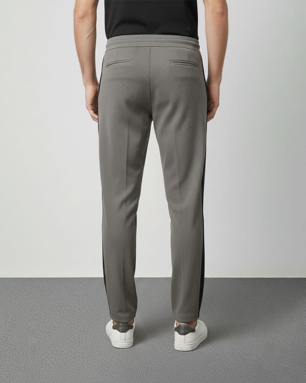 Grey Side Stripe Track — back view