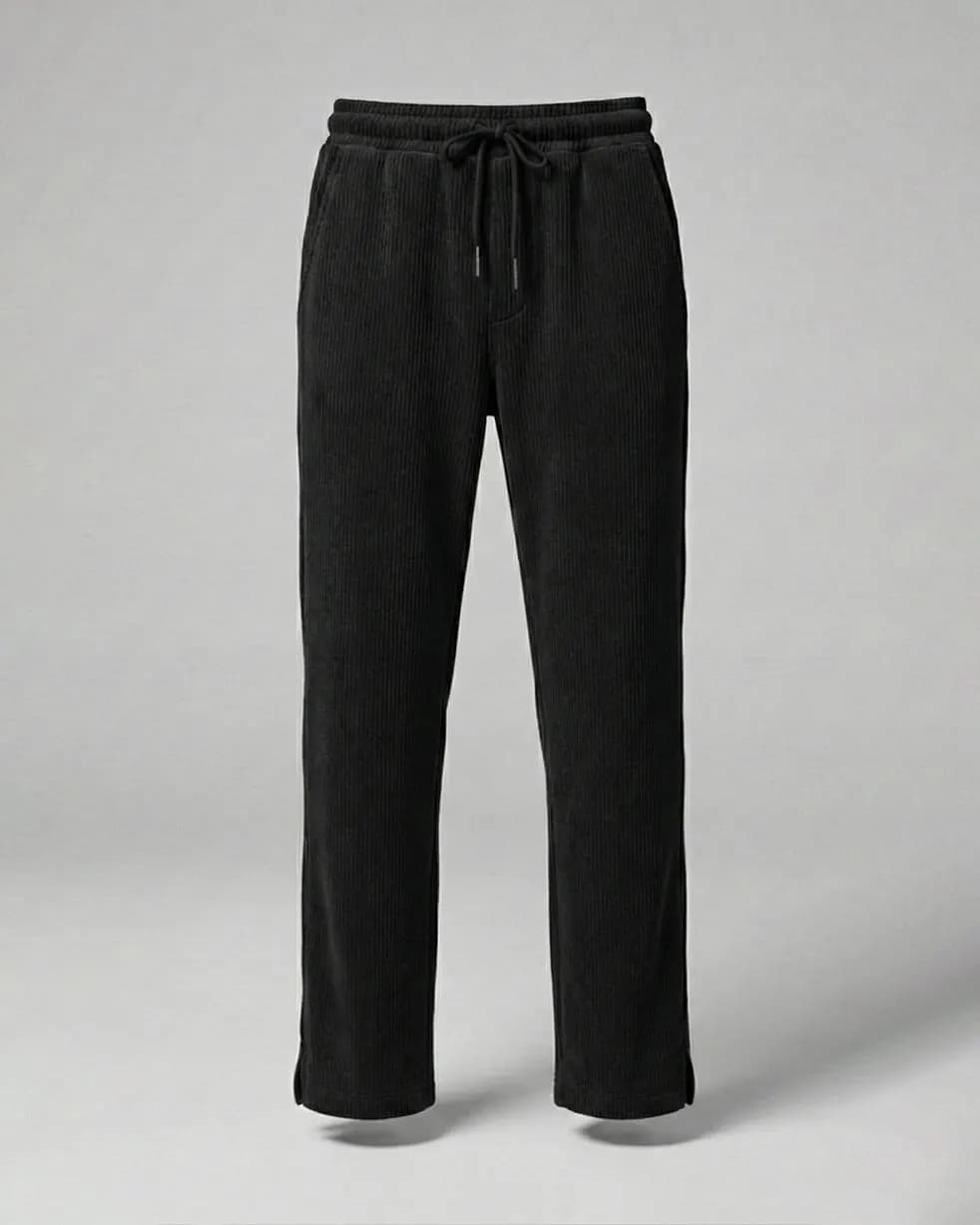 Premium Black Relaxed-Fit Trousers — Savageon Bangladesh