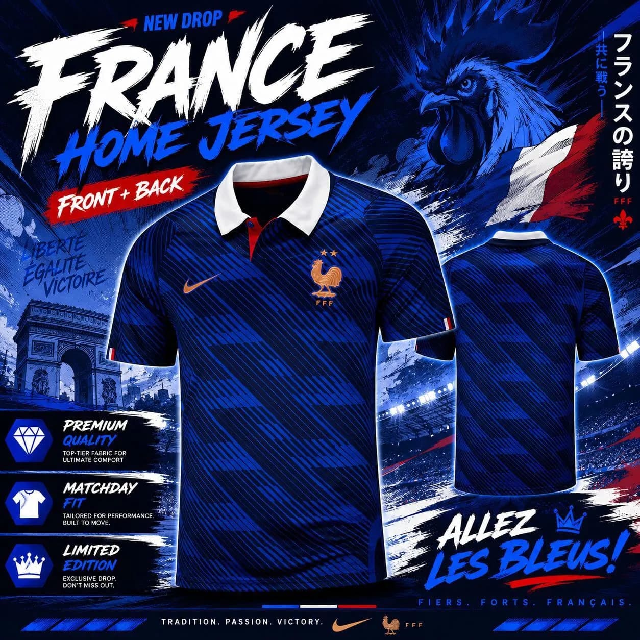 France Home Jersey football jersey Bangladesh — Savageon