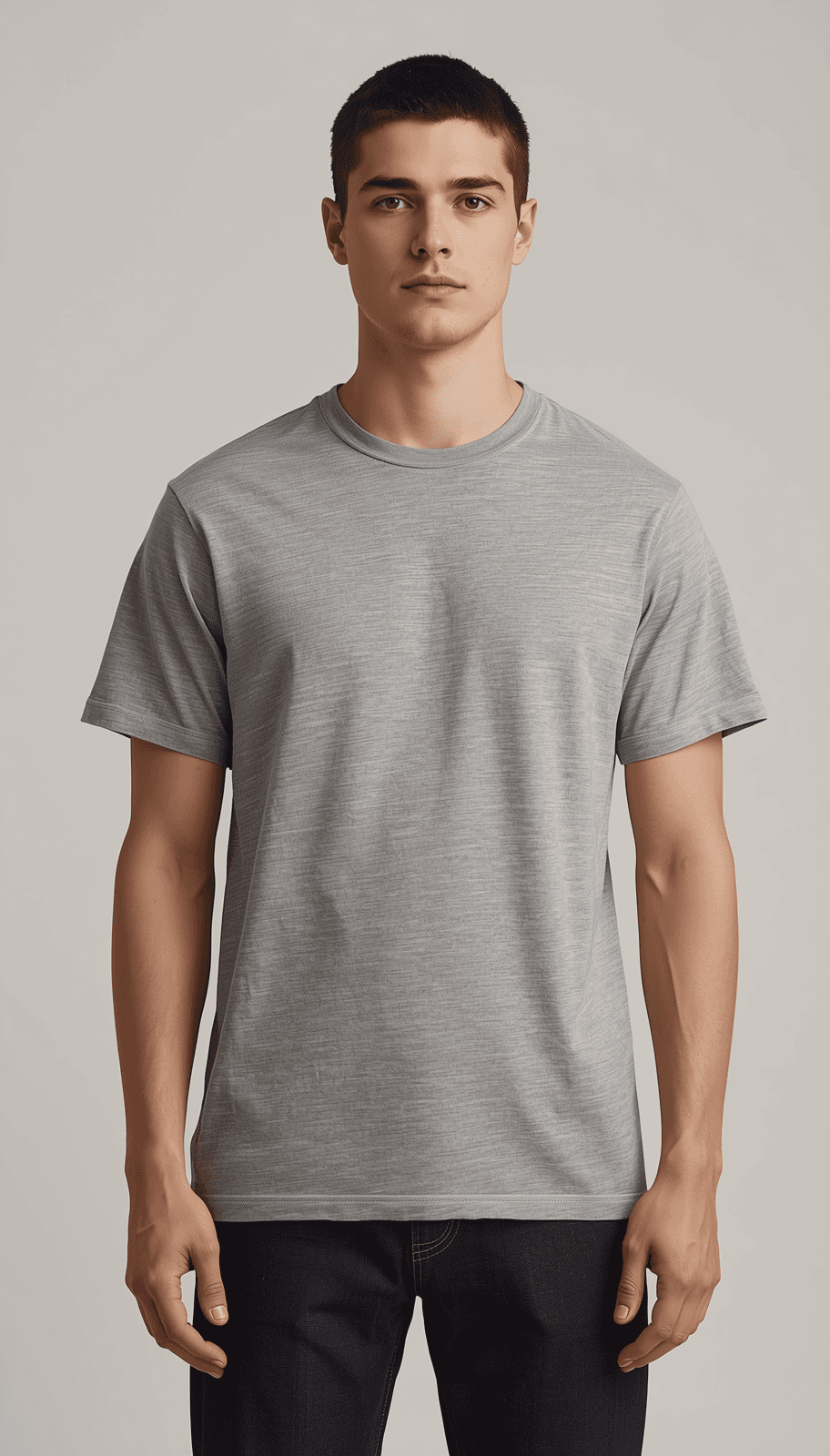 Heavyweight Solid Tee — Ash Grey