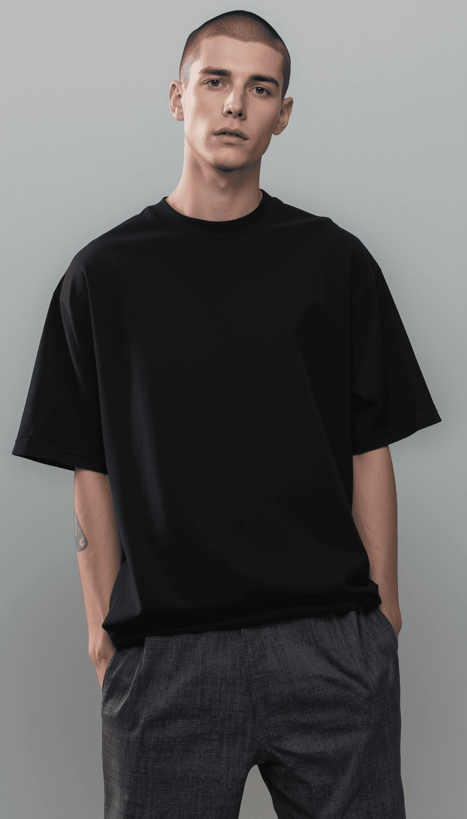Heavyweight Solid Tee — Black
