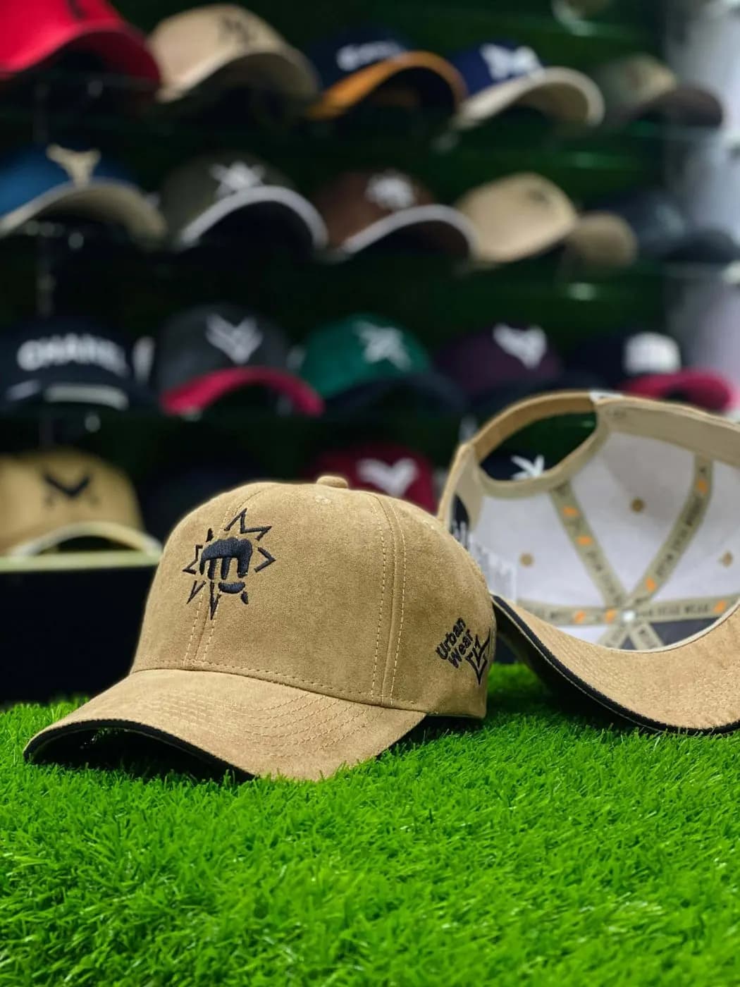 Premium Khaki Embroidered Baseball Cap — Savageon Bangladesh