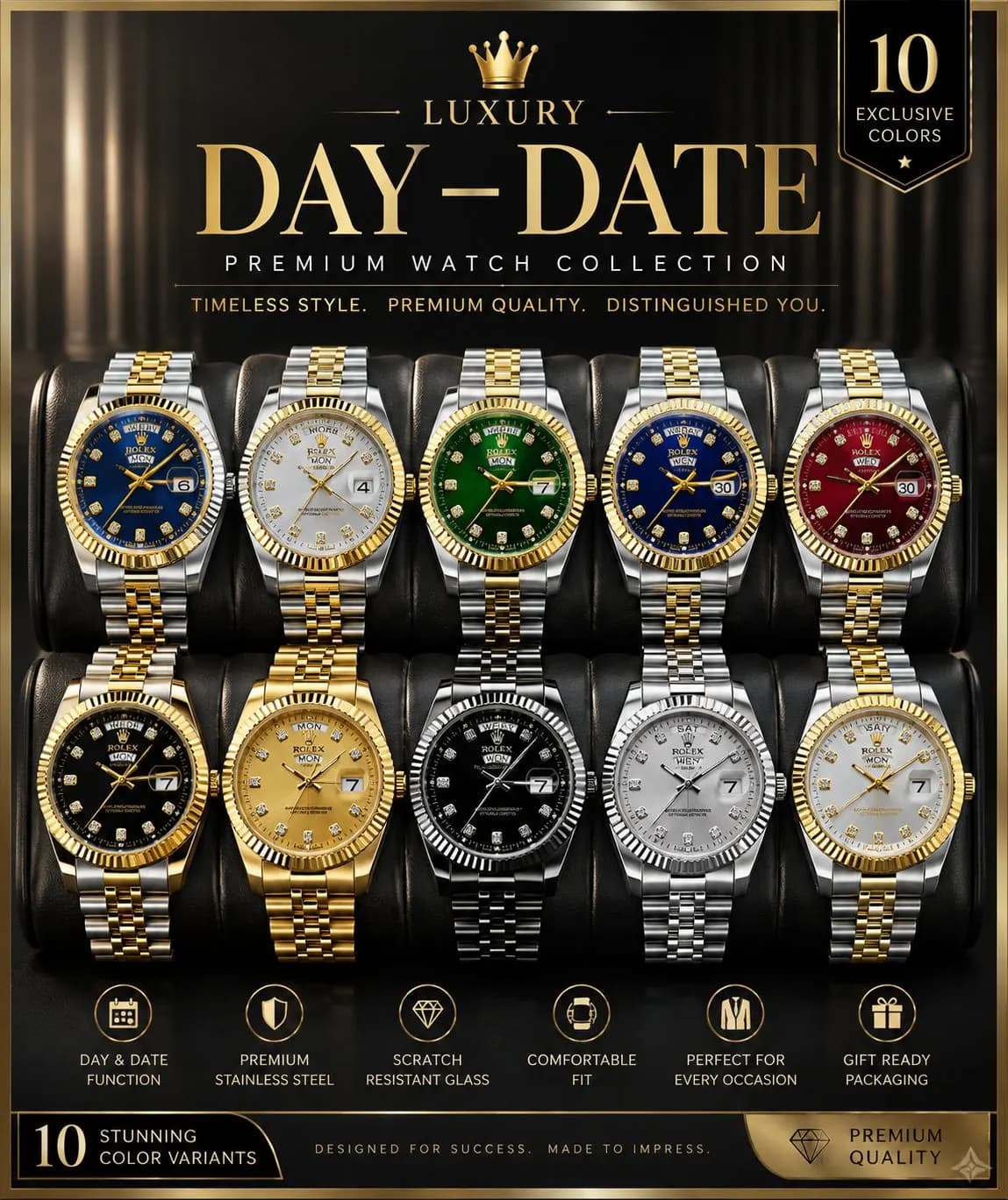 Luxury Day-Date Premium Watch — Savageon Bangladesh