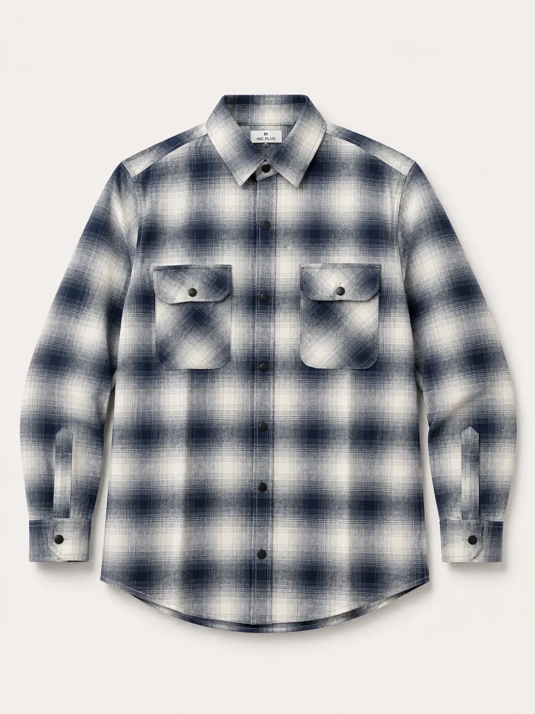 Men’s Blue & White Plaid Shirt — Savageon Bangladesh