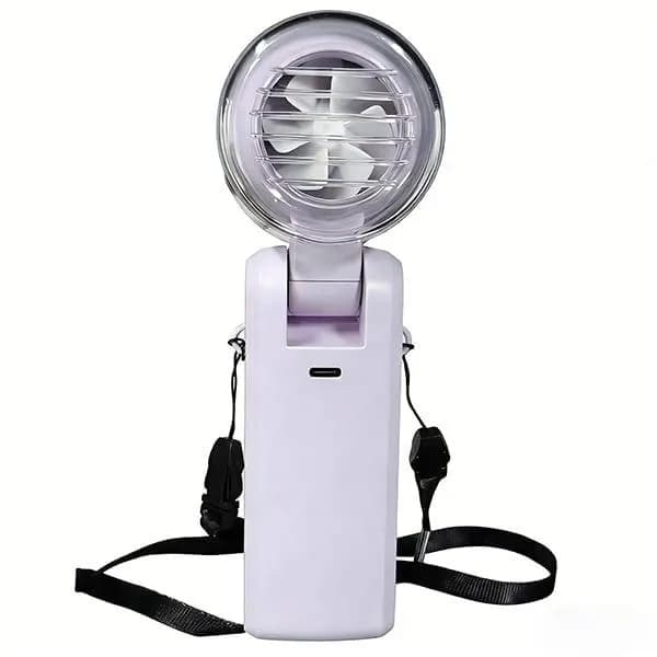 High-Speed Handheld Turbo Fan with Digital Display (Transparent Body) Accessories — detail shot