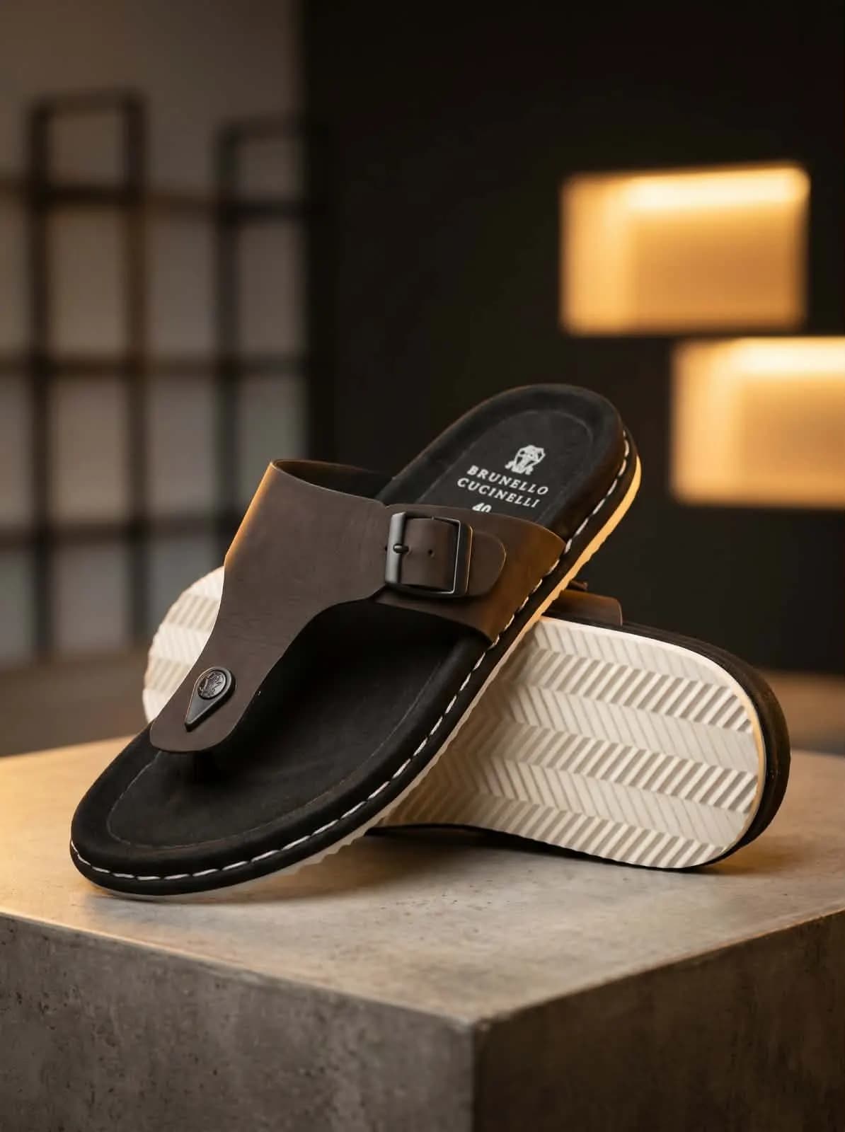 Brown Adjustable Comfort Men's Sandal — Savageon Bangladesh