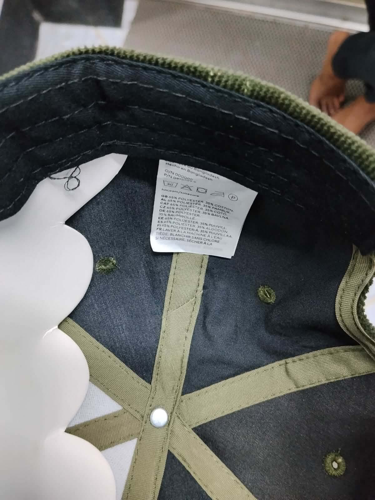 Premium Olive Green & Black Embroidered Baseball Cap — back view