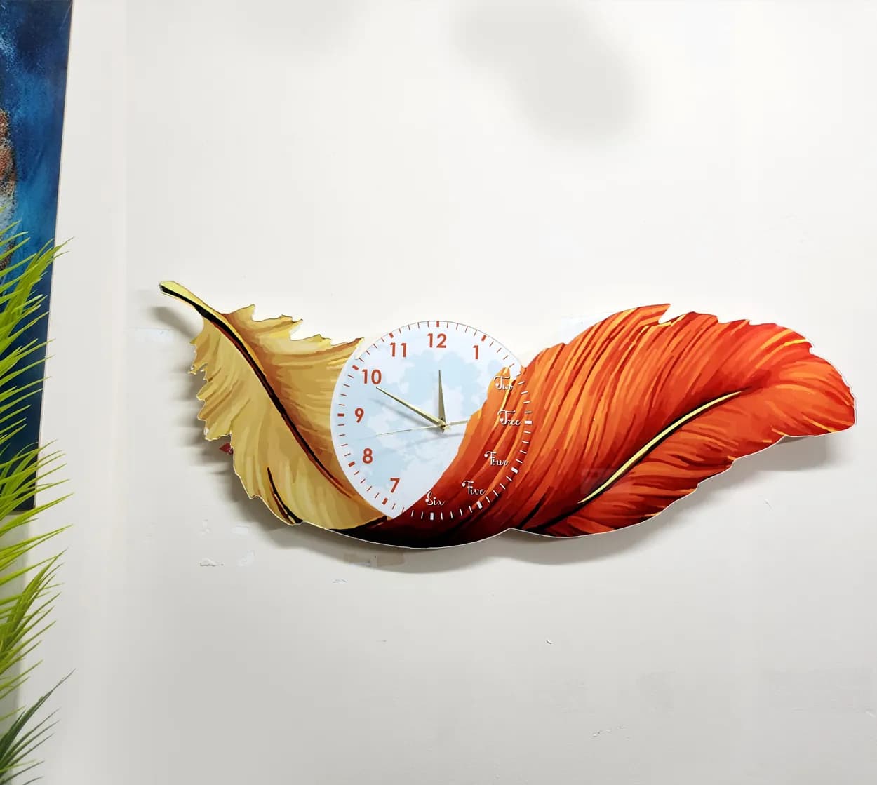 Decorative Leaf Wall Clock — Savageon Bangladesh