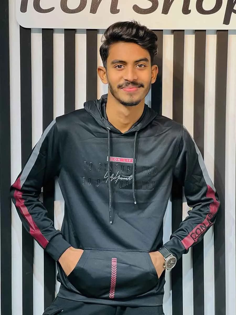 ICON LIFE 'To Disturb You' Panel Hoodie - Black — Savageon Bangladesh