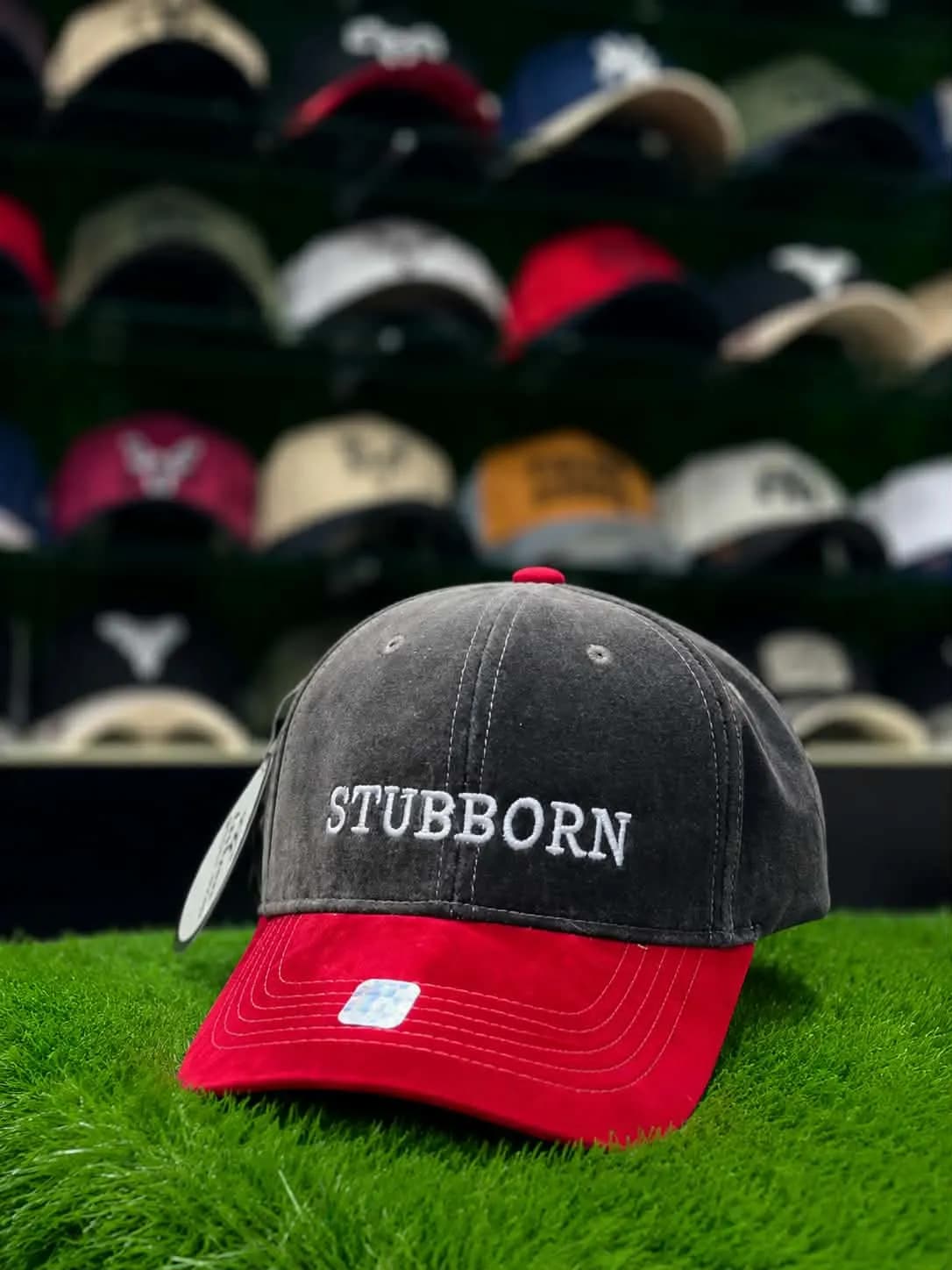 STUBBORN Black & Red Premium Baseball Cap — Savageon Bangladesh