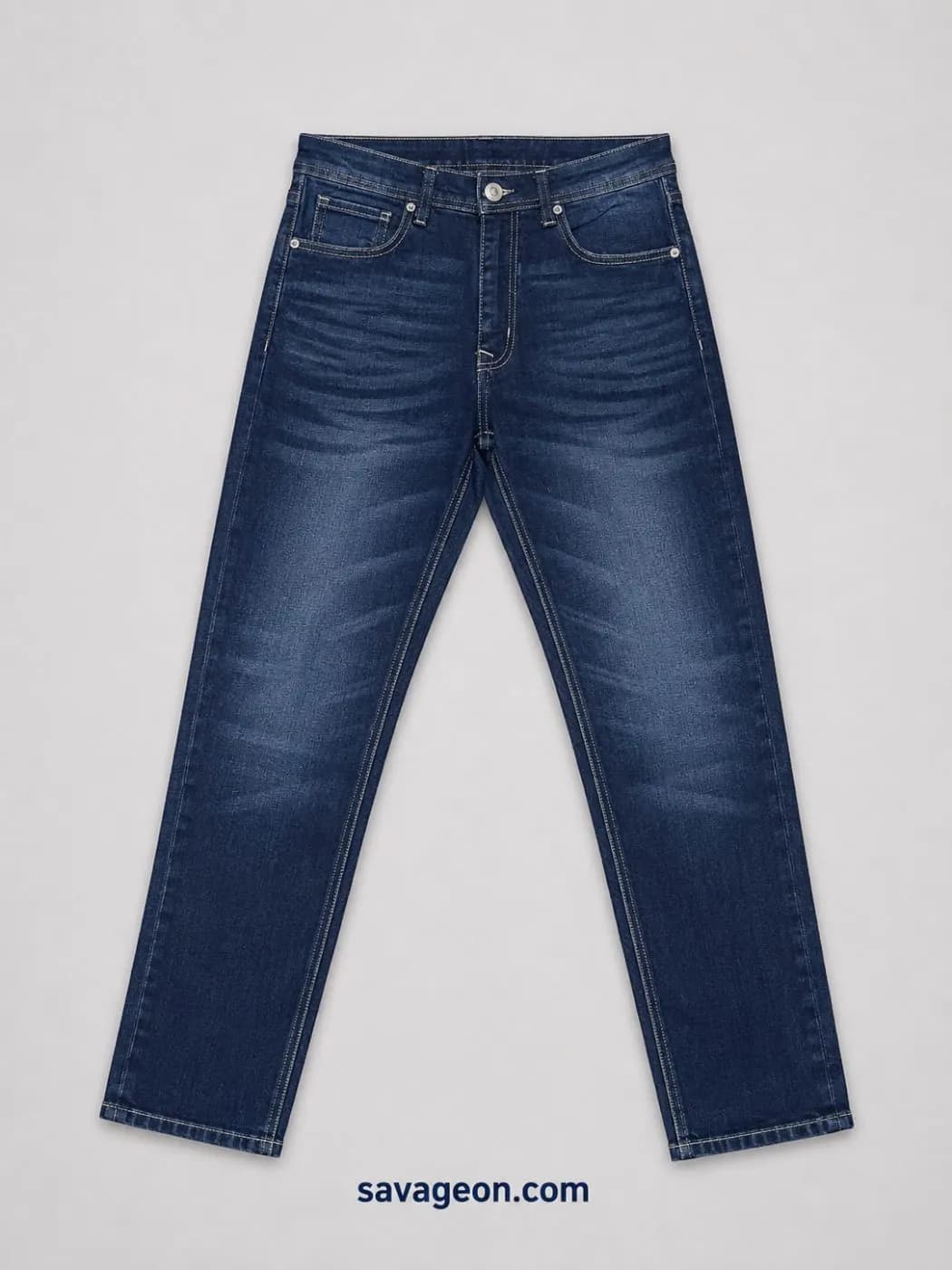 Trendy Premium Dark Blue Denim Jeans for Men — back view