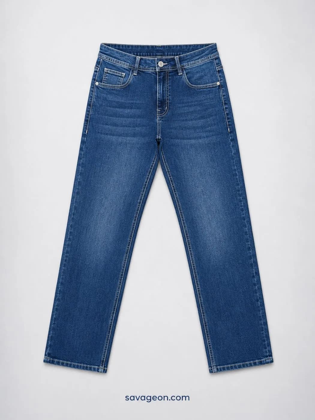 JACK & JONES Men's Classic Blue Slim Fit Denim Jeans — back view