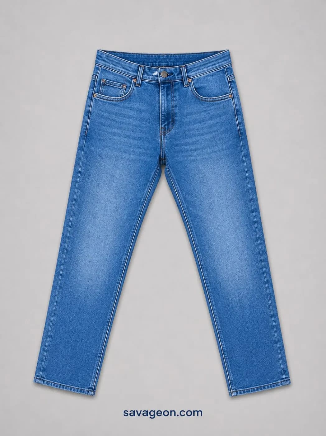 Kingfisher Premium Light Blue Denim Jeans for Men — back view