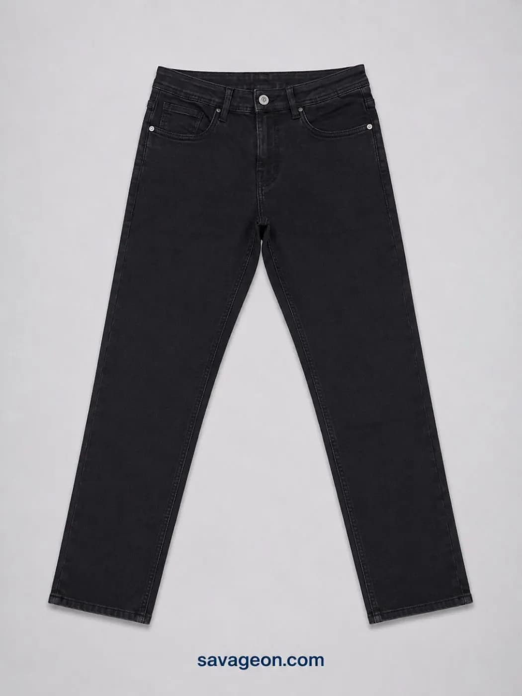Jack & Jones Men's Black Slim Fit Denim Jeans — back view