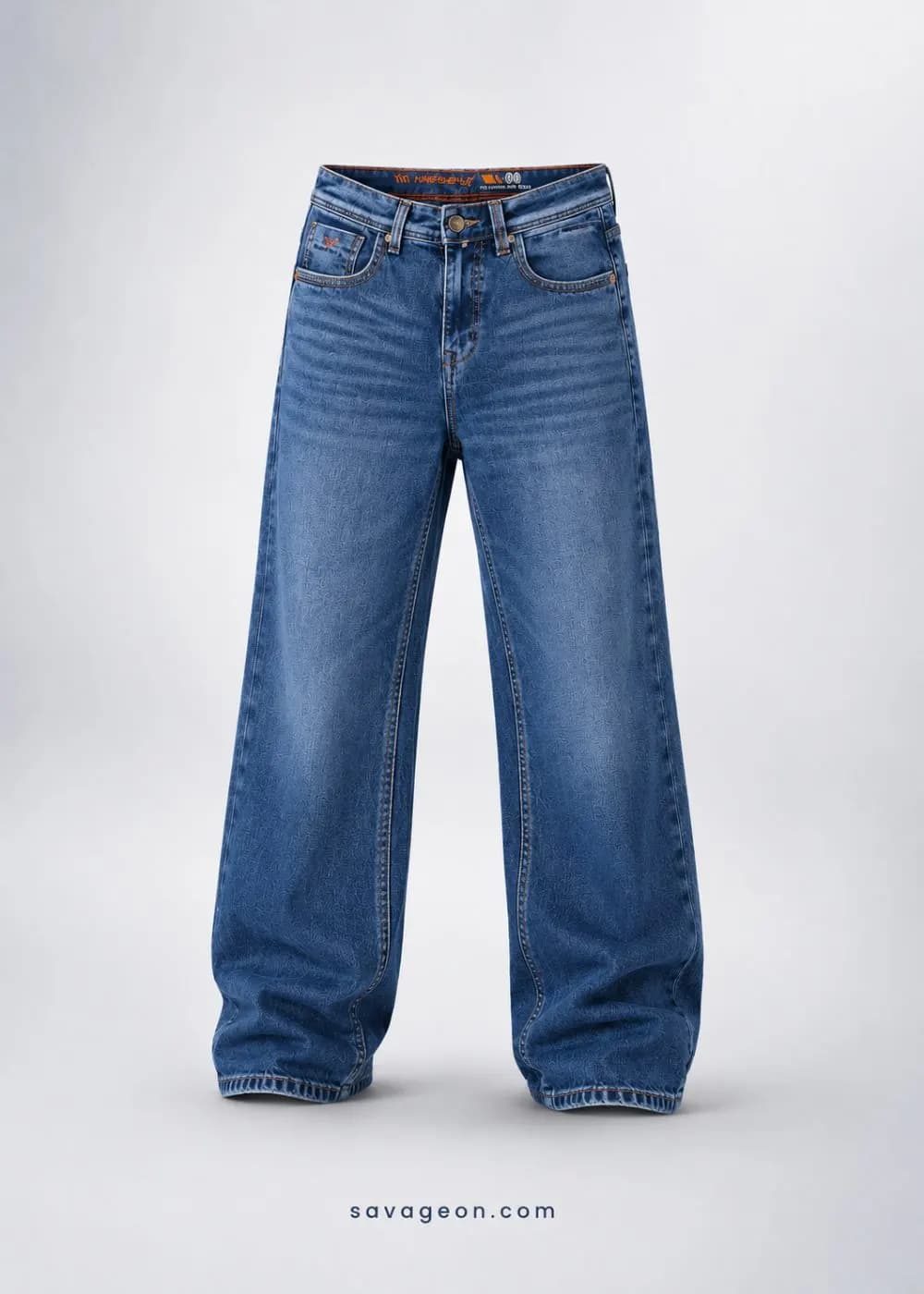 Kingfishers Men's Premium Light Blue  Denim Jeans — back view
