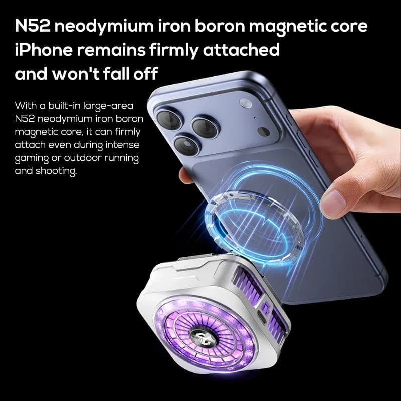 MEMO CX21 Custom 18W Magnetic Phone Cooler Semiconductor Radiator with Back Clip Ice Cooling Fan for Accessories — fabric close-up