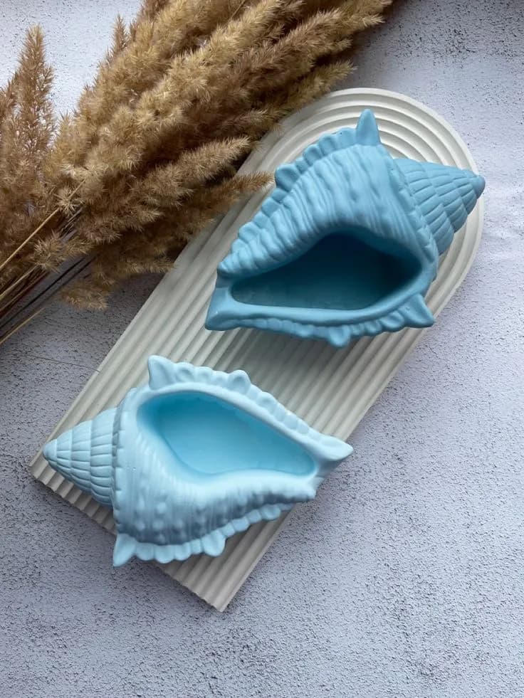 Gypsum Seashell Decorative Showpiece - For Home Decor — detail shot