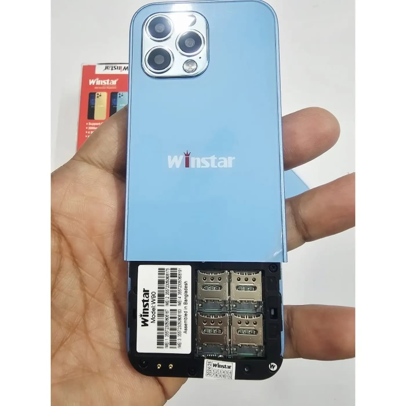 Mobile Phone - Winstar W90 4 SIM Feature Phone with 2000mAh Battery — detail shot