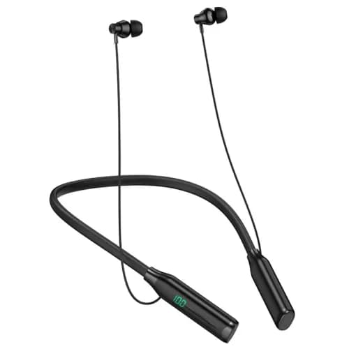 Hoco Wireless Neckband Earphone with 150-Hour Long Playtime Accessories — detail shot