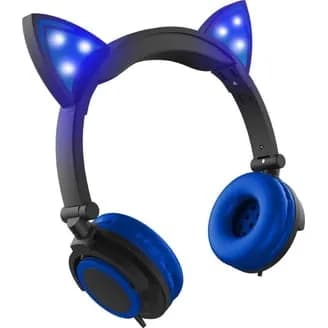HYPE Cat Ears LED Wired Headphones with Mic Accessories — side view