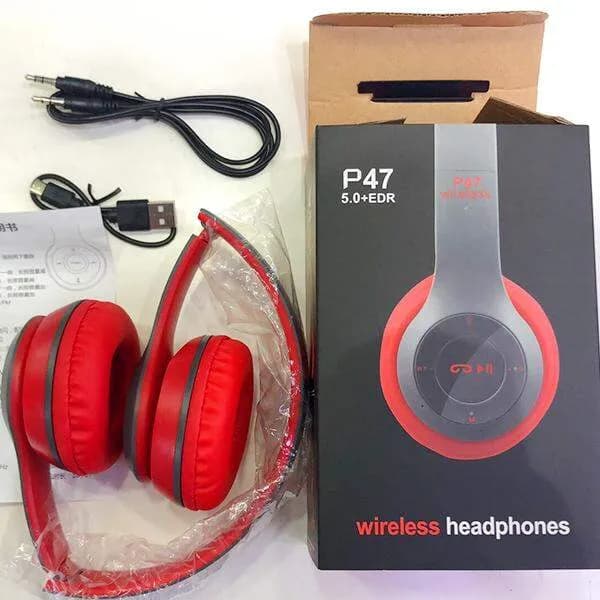 P47 5.0+EDR Wireless Bluetooth Headphone Accessories — back view