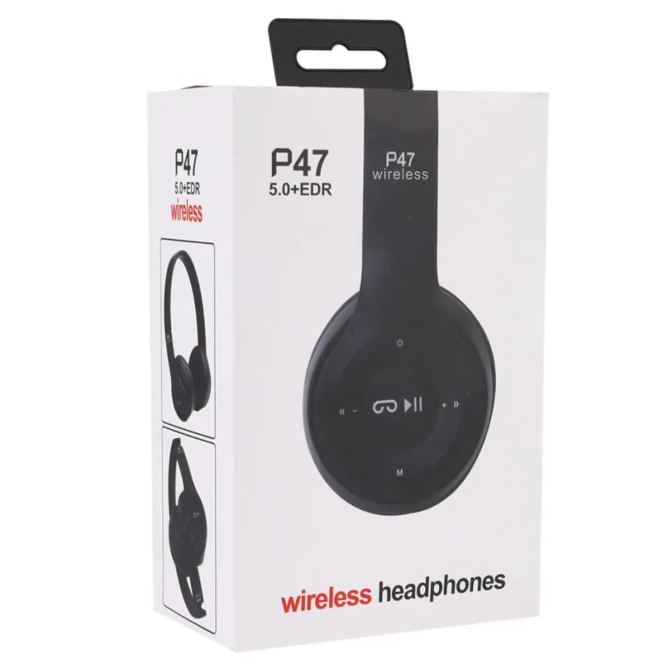 P47 5.0+EDR Wireless Bluetooth Headphone Accessories — side view