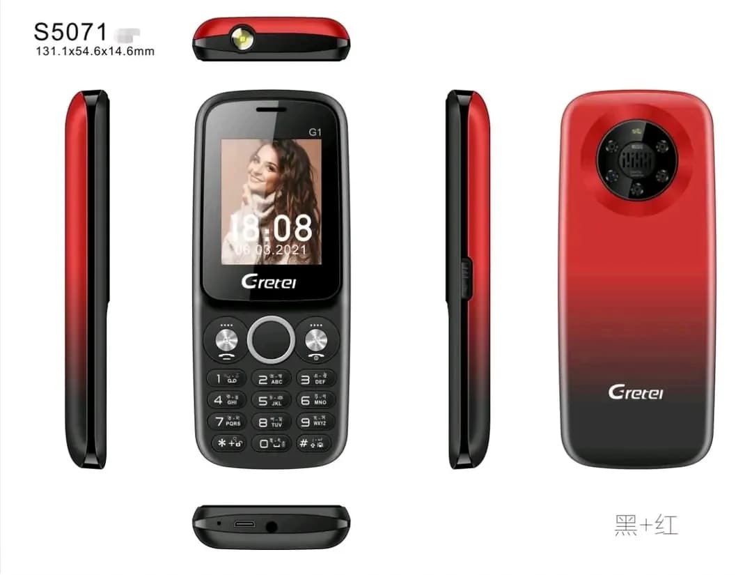 Mobile Phone - Gretel G1 25-BL Feature Phone - Dual SIM Accessories — side view