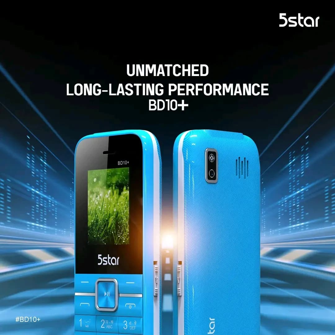 Mobile Phone - 5star BD10+ Big Battery Feature Phone - Dual SIM Accessories — back view
