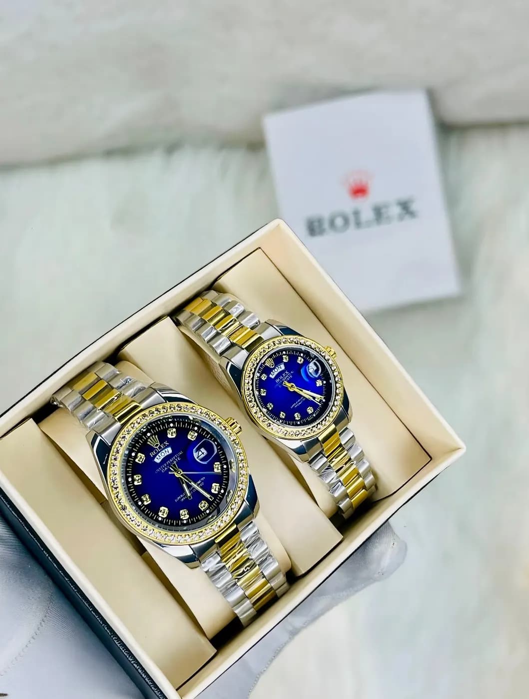 Prumiam Rolex day date couple wacth Watch — detail shot