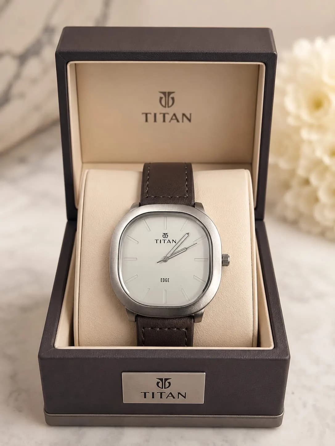 Titan premium watch — side view