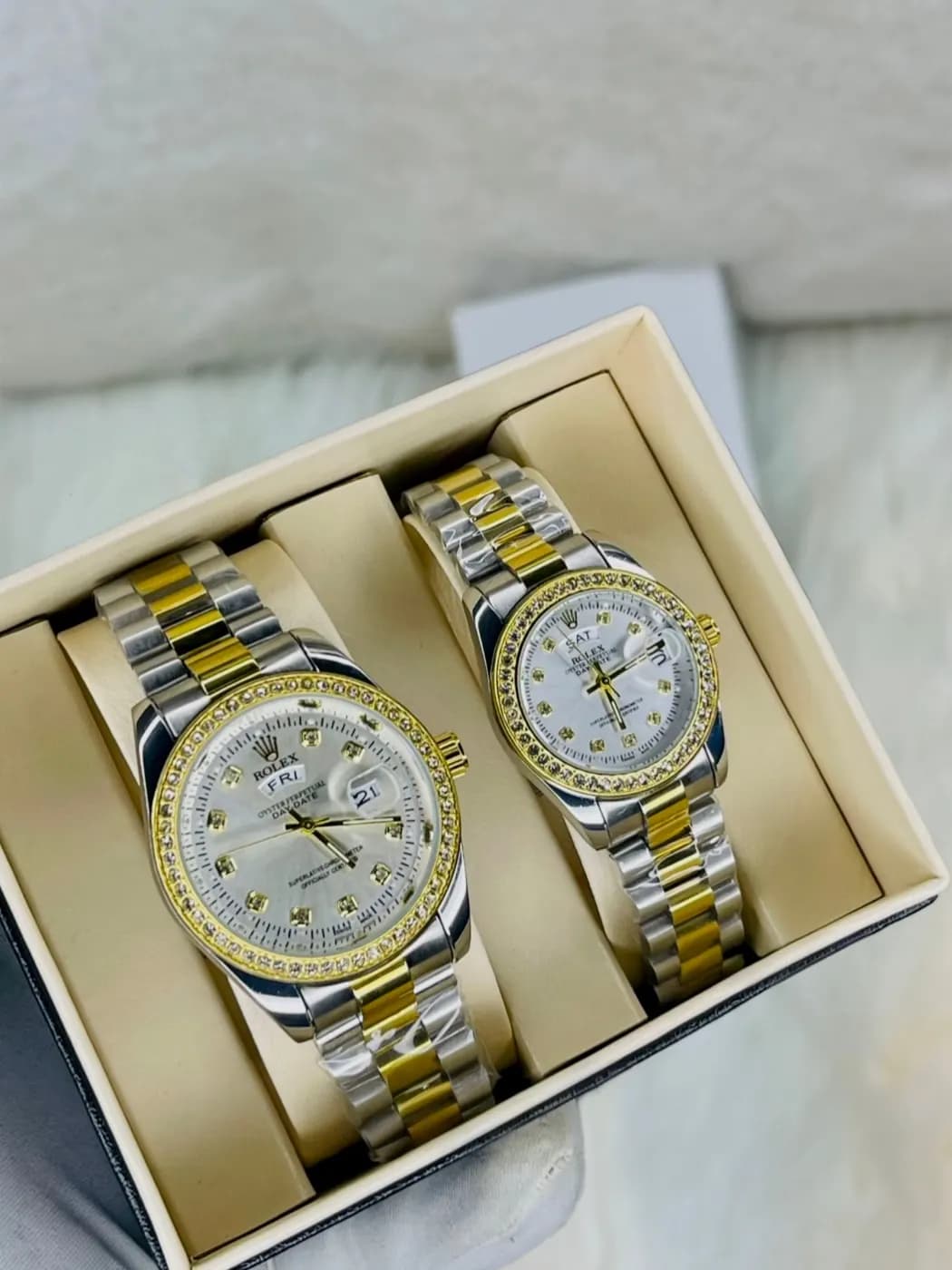 Prumiam Rolex day date couple wacth Watch — back view