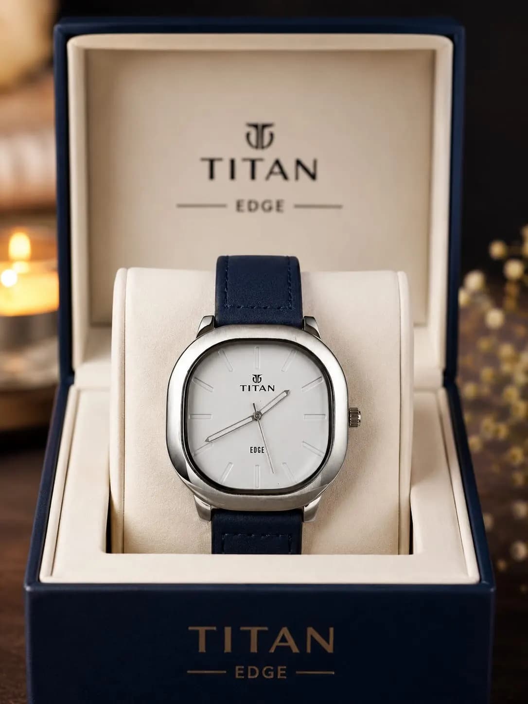 Titan premium watch — fabric close-up