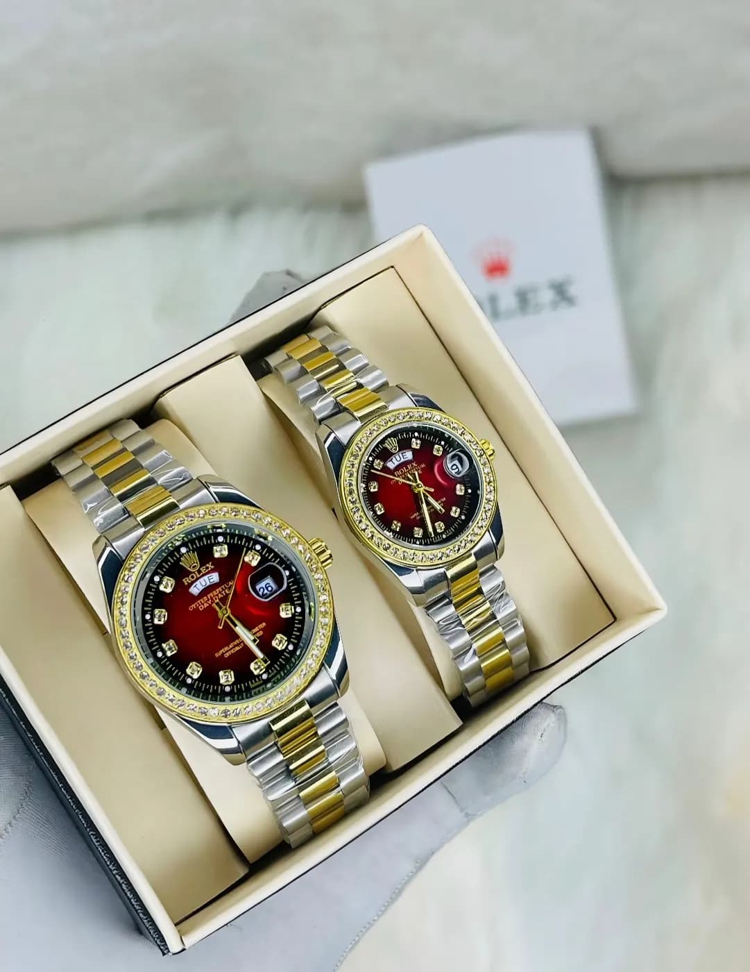 Prumiam Rolex day date couple wacth — Savageon Bangladesh