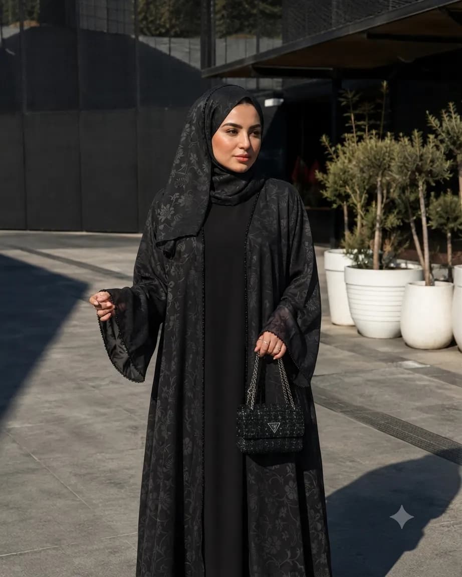 Cherry abaya.  Koti  Inner  Hijab  Full set 1860 — Savageon Bangladesh