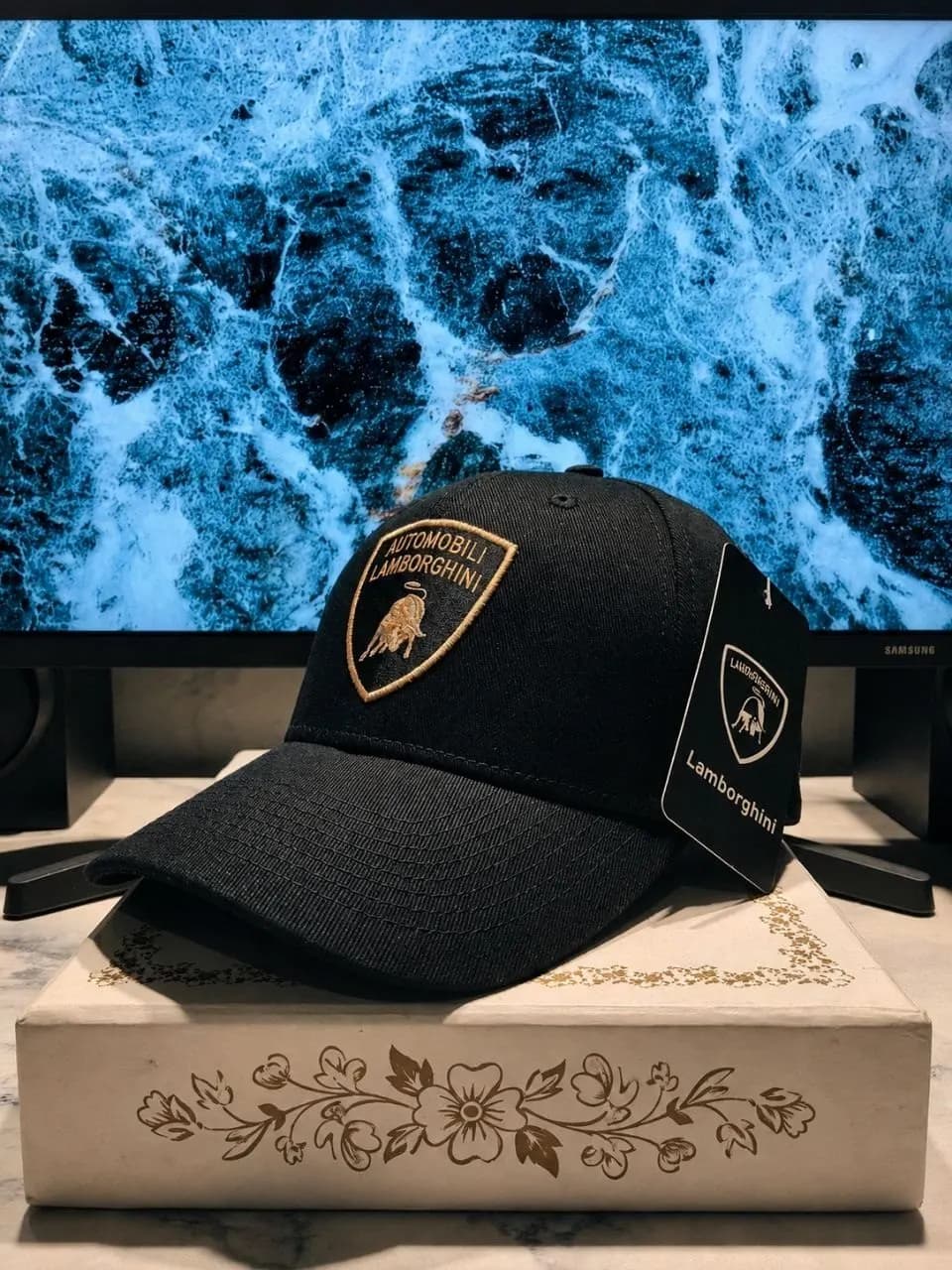 Lamborghini Dark Green Cap - Gold Shield Logo — Savageon Bangladesh