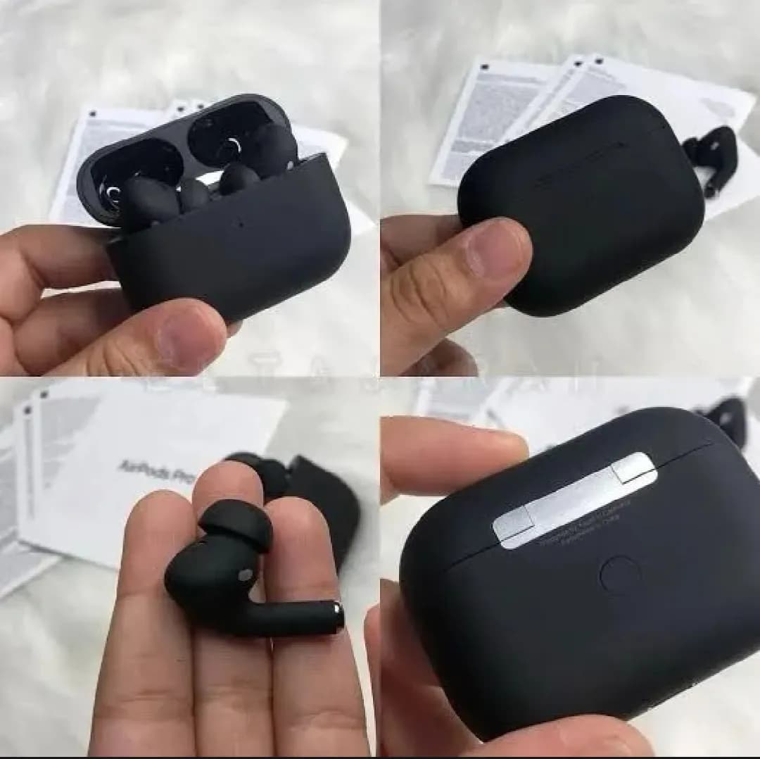 AirPods Pro 2nd Generation Black – Type-C | ANC Wireless Earbuds. Mobile — side view