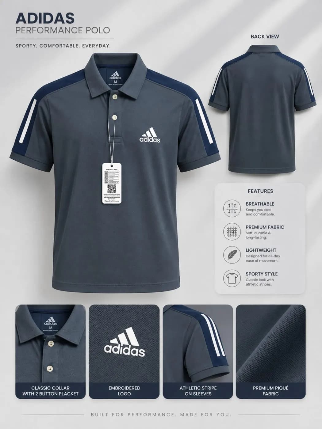 ADIDAS MESH PREMIUM POLO SHIRT — Savageon Bangladesh