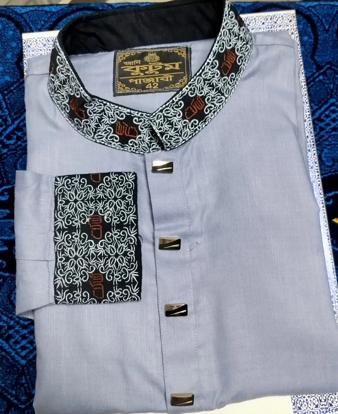 Classic Premium Panjabi | Elegant Traditional Style — ADISOM Men — detail shot