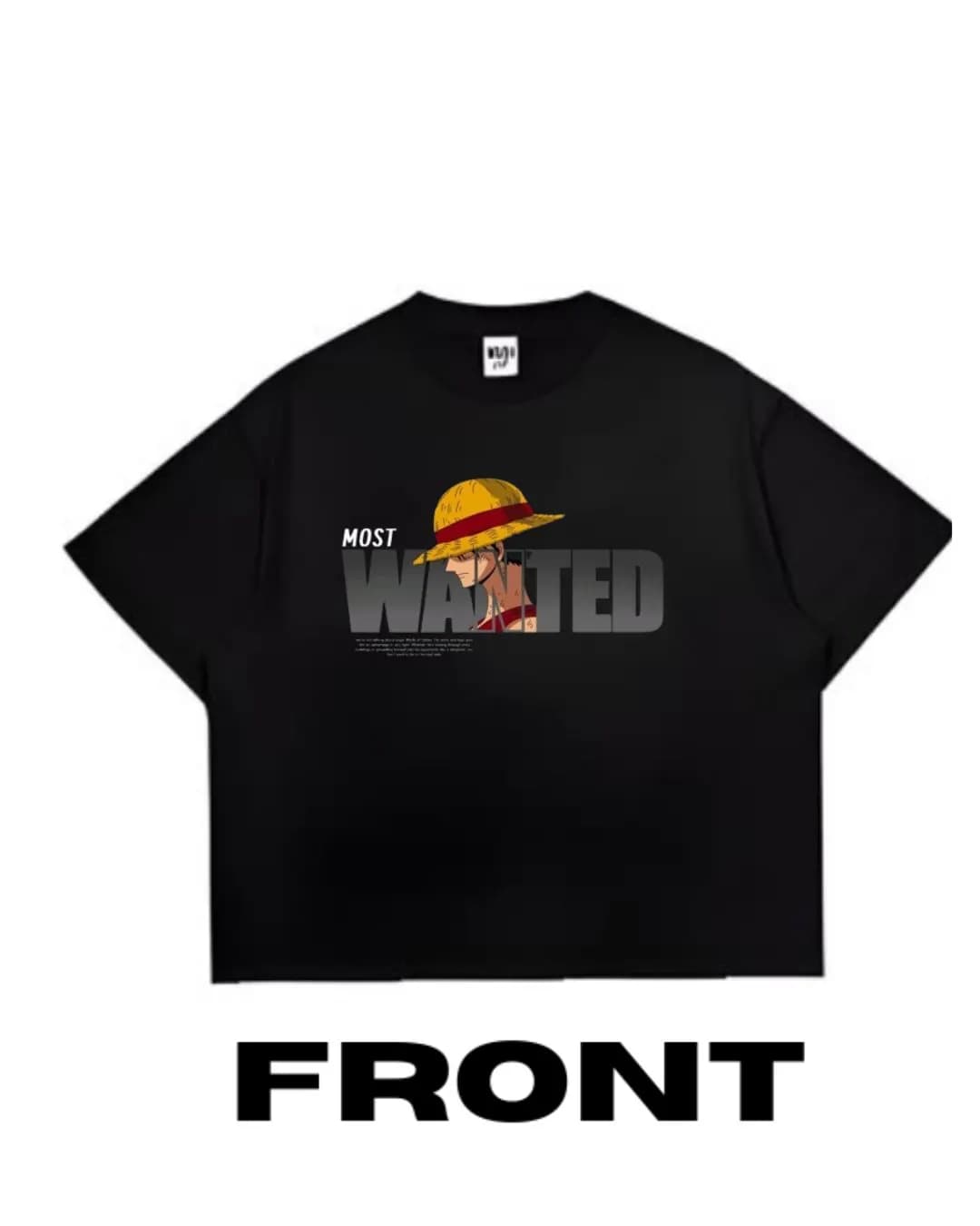 Most Wanted Anime Oversized Drop Shoulder T-Shirt | Limited Edition Men — back view