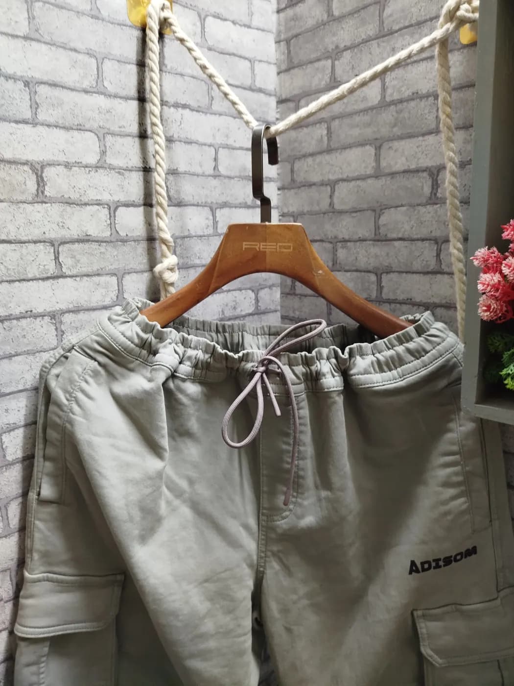 🔥 NEW ARRIVAL | ADISOM SPECIAL OLIVE JOGGERS PANT 🔥 Jeans — back view