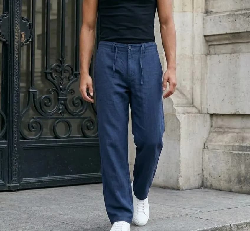 Premium Remi Cotton Trouser Men — detail shot