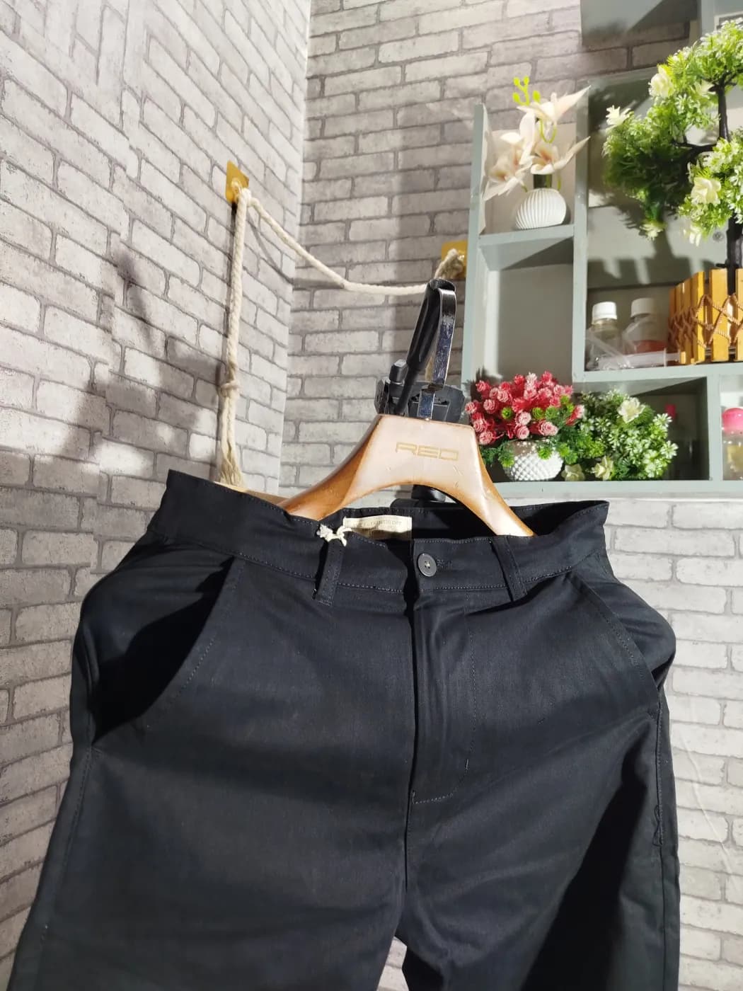 🖤 NEW ARRIVAL | ADISOM SPECIAL BLACK GABARDINE PANT 🖤 Jeans — side view