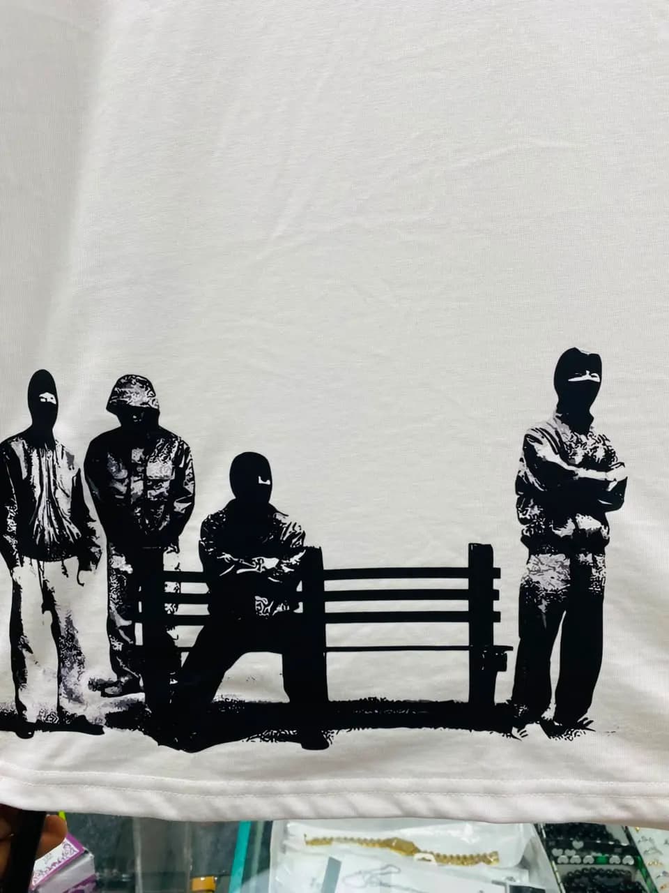Wasted Street Graphic  Drop Shoulder T-Shirt | White Edition Men — side view