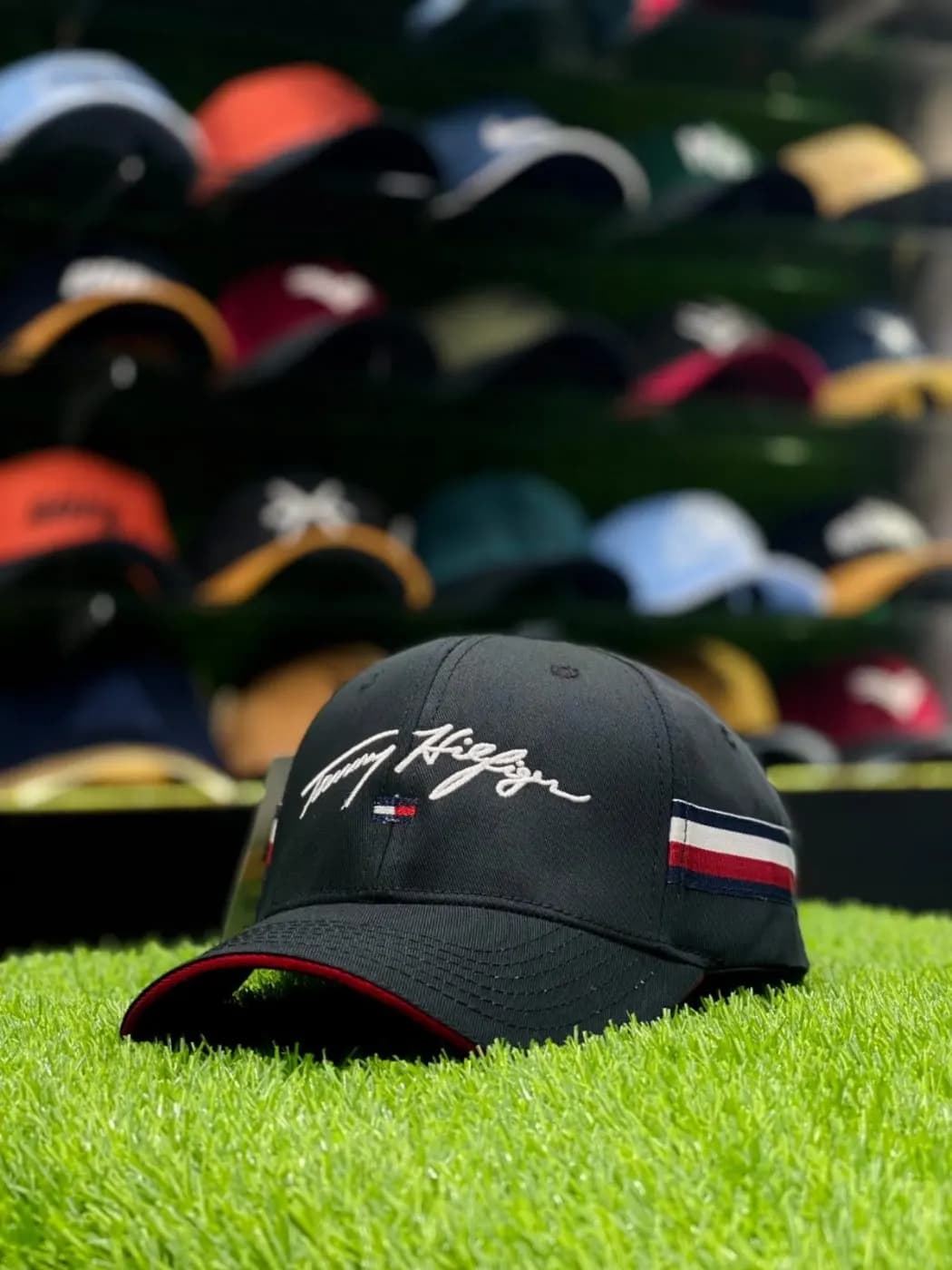 TOMMY  HILFIGER BLACK &  RED DESIGNING PREMIUM CAP — Adisom Bangladesh