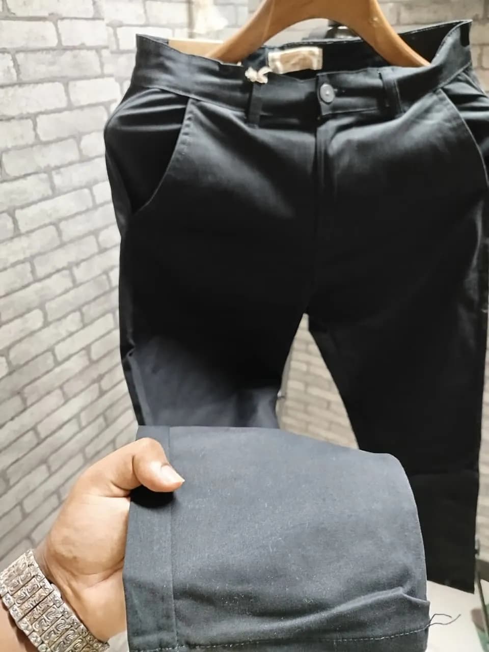 🖤 NEW ARRIVAL | ADISOM SPECIAL BLACK GABARDINE PANT 🖤 Jeans — detail shot