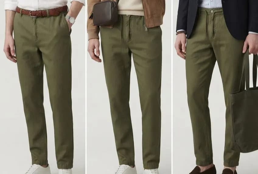 Premium Remi Cotton Trouser Men — detail shot